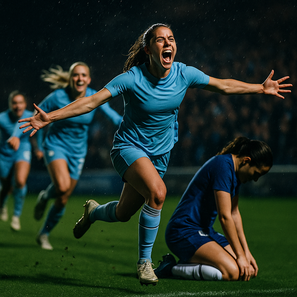 Man City Women celebrate extra-time comeback win over Chelsea in cup semifinal