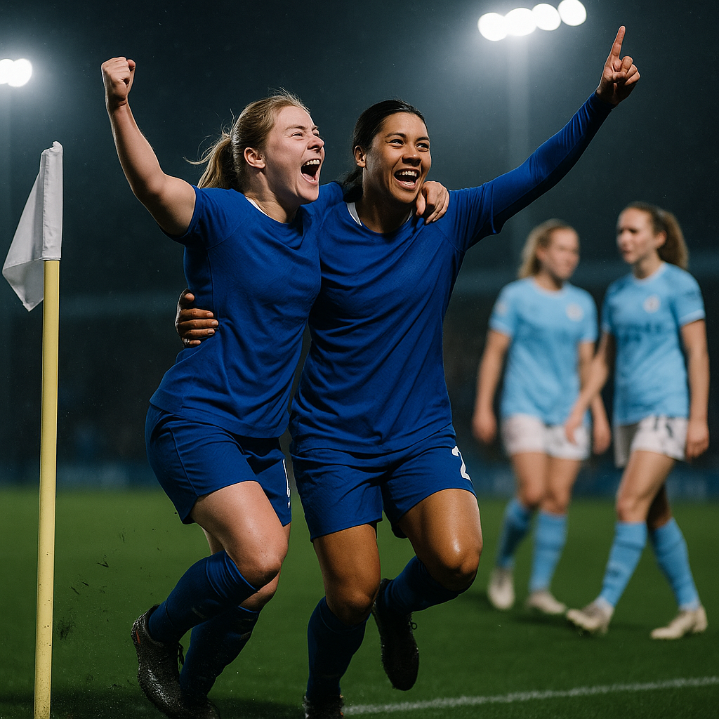 Chelsea Women 2-0 Man City Women: Cuthbert and Kerr secure comfortable victory